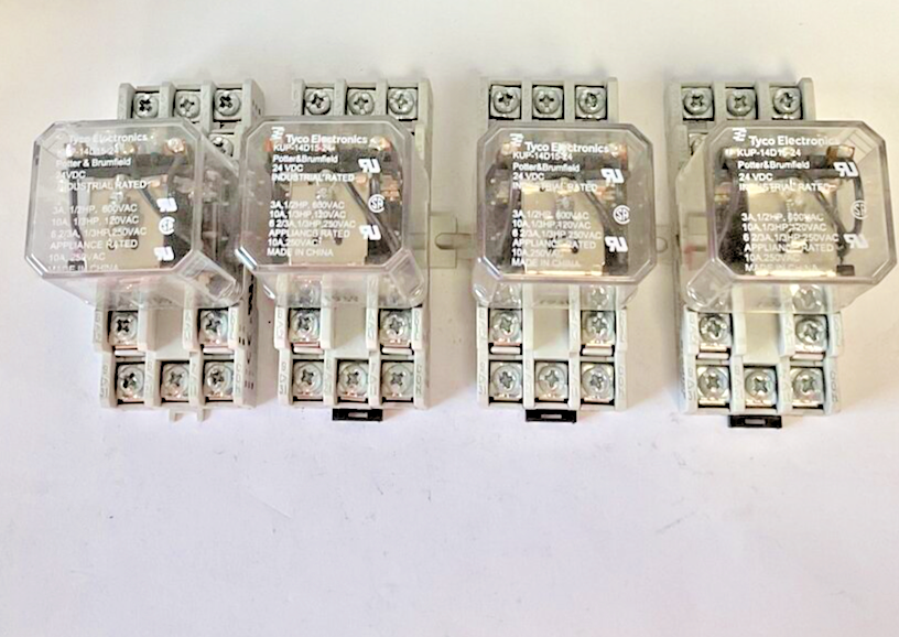 TYCO KUP-14D15-24 RELAY 24VDC W/ ALLEN BRADLEY 700-HN154 SER.A  15A ***LOTOF4***