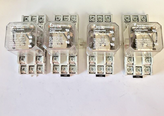 TYCO KUP-14D15-24 RELAY 24VDC W/ ALLEN BRADLEY 700-HN154 SER.A  15A ***LOTOF4***
