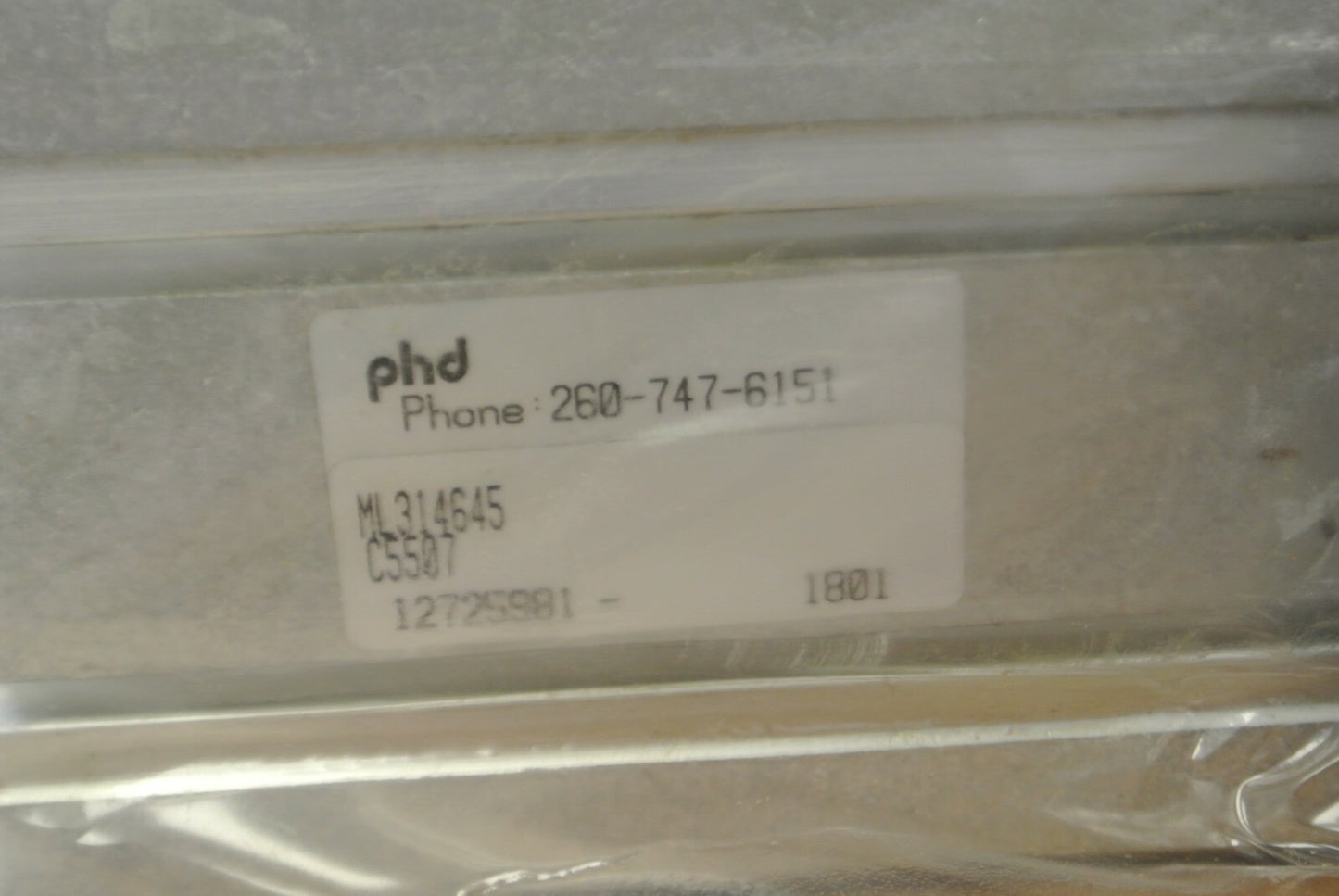 PHD ML314645 / 12725981-1801 PNEUMATIC CYLINDER / NEW SURPLUS -- SEE NOTES