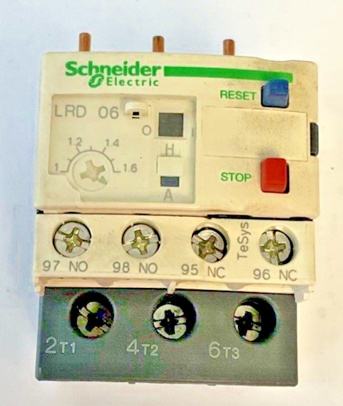 SCHNEIDER ELECTRIC LRD 06 CONTACTOR 1.6A 690V 50/60HZ ***LOTOF2***