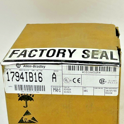 ALLEN BRADLEY 1794-IB16 INPUT MODULE CAT.REV. M01 REV.A01 SER.A 31.2VDC