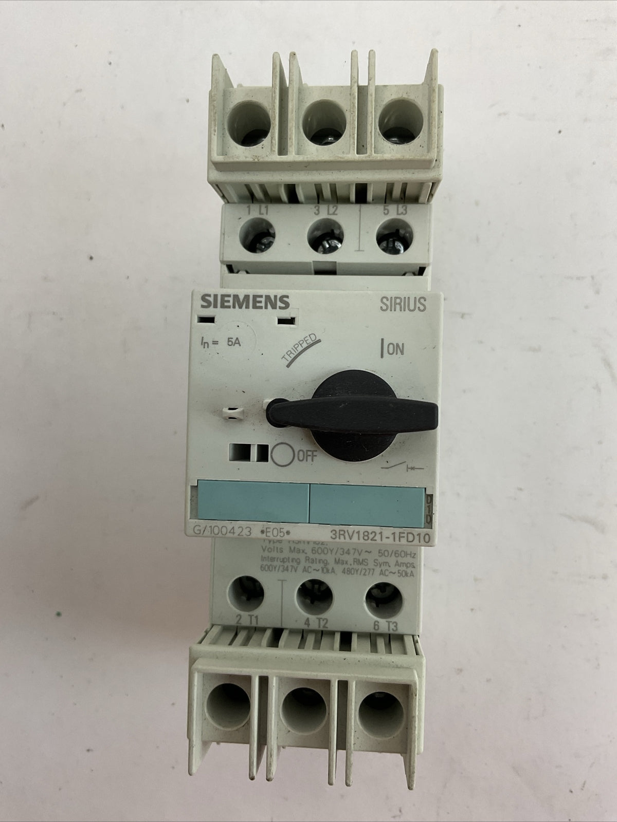 SIEMENS 3RV1821-1FD10 COMBINATION MOTOR CONTROL 5A
