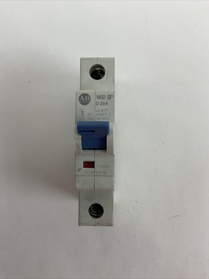 ALLEN BRADLEY 1492-SPM1D200 PROTECTOR 277VAC 48VDC SER D 20A (LOT OF 2)
