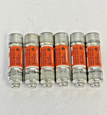 FERRAZ SHAWMUT *LOT OF 6* - ATDR25- 225 AMP, 600 VAC, TIME-DELAY, CLASS CC FUSES