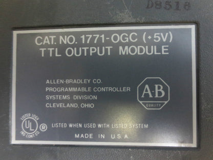 ALLEN-BRADLEY 1771-OGC (+5V) TTL OUTPUT MODULE