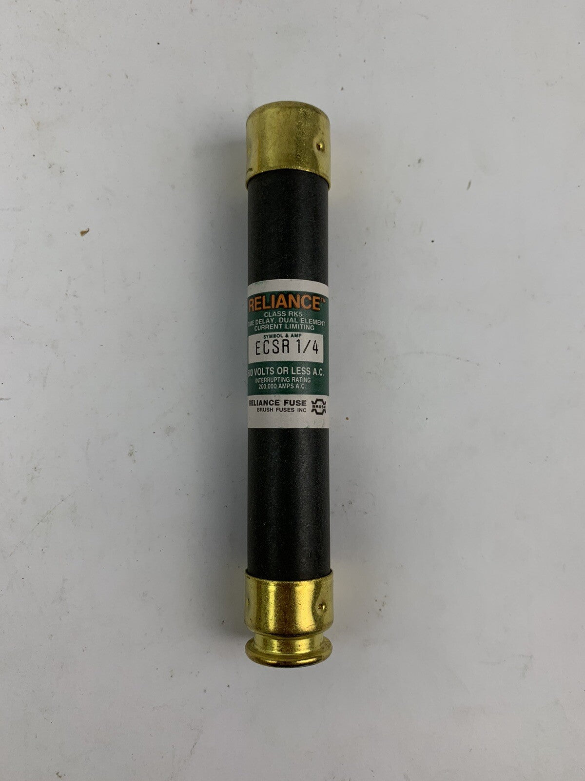 Brush Reliance Time-Delay Dual-Element ECSR1/4 1/4A 600V Fuse "Lot of 10"