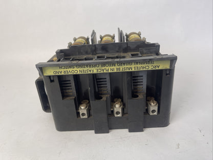 ALLEN BRADLEY 1494V-DS60 DISCONNECT SWITCH 60A 600VAC 250VDC 50HP LPJ-40SP FUSES