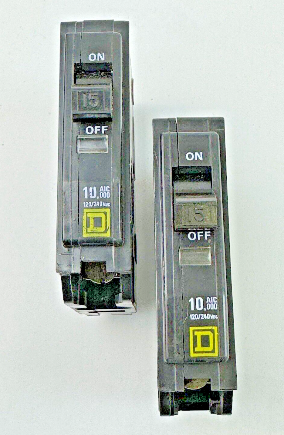 SQUARE D *LOT OF 2* - QO115 - STAB-LOK CIRCUIT BREAKERS - 1 POLE/240VAC/15A -NEW