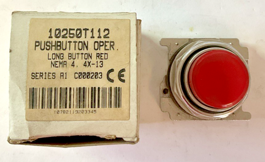 CUTLER-HAMMER 10250T112 LONG PUSHBUTTON OPERATOR RED SER.A1