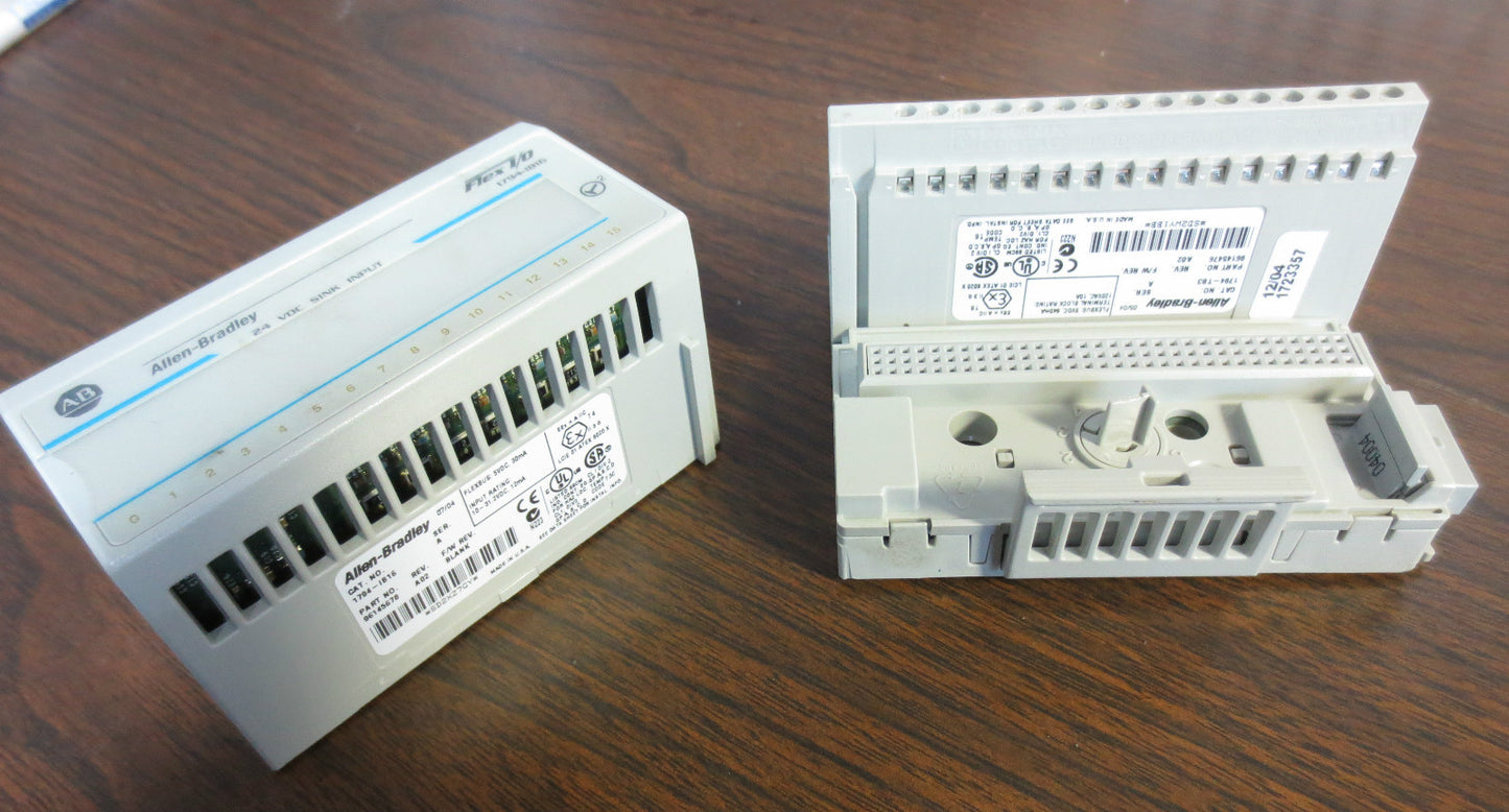 ALLEN-BRADLEY 1794-IB16 Ser. A FLEX I/O / 24VDC  SINK INPUT / w/ 1794-TB3