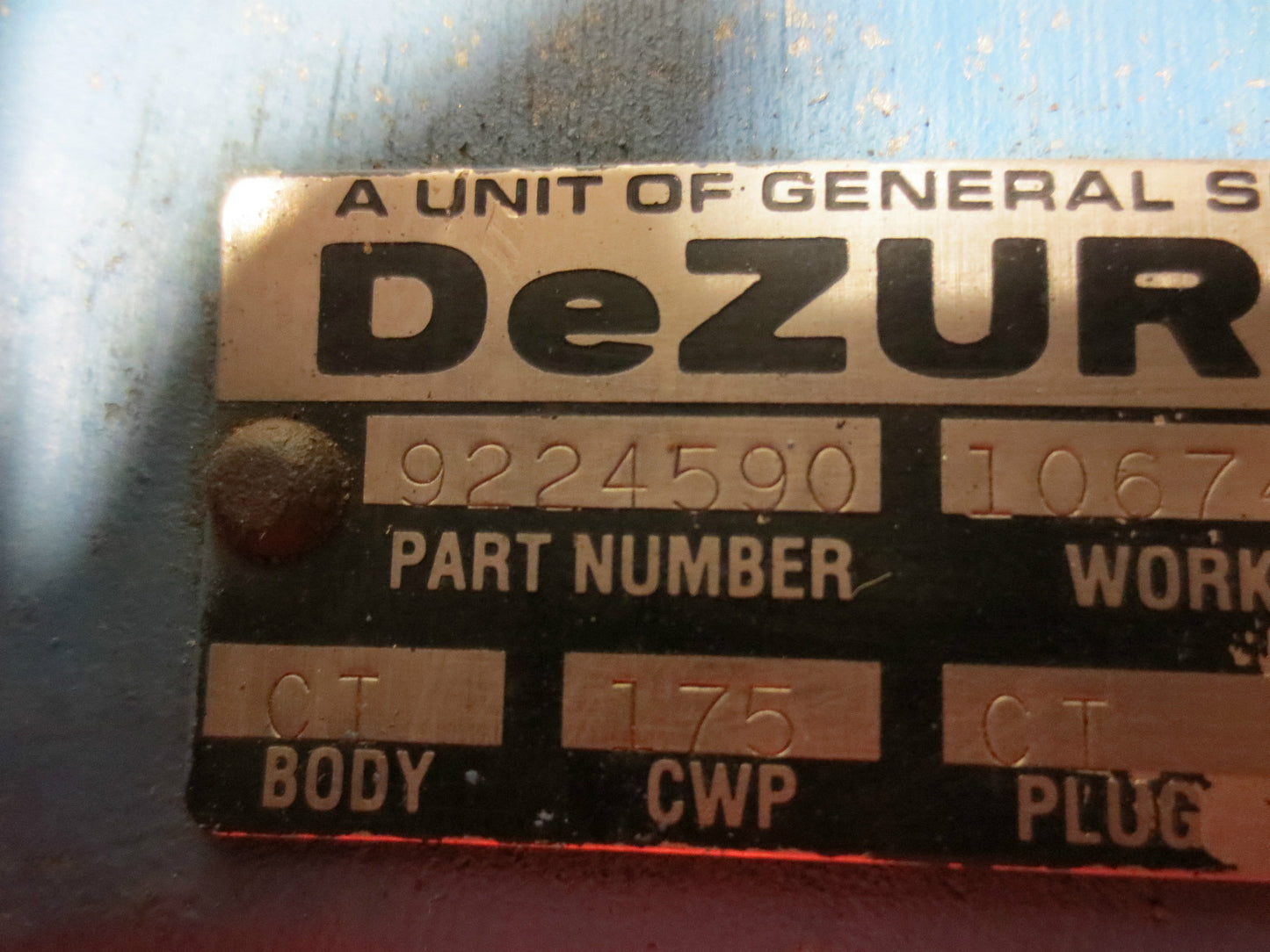DEZURIK 9224590 ACTUATOR w/ MOORE ELECTRONIC VALVE POSITIONER w/VALVE