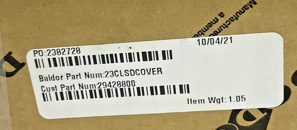 DODGE 23CLSDCOVER 230DEGREE ENCOVER H/O SHAFT COVER OPEN