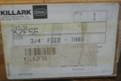 KILLARK K2F56 / STAHL / 8030/12 STOP-START SWITCH / 3/4" FEED-THRU / NEW SURPLUS