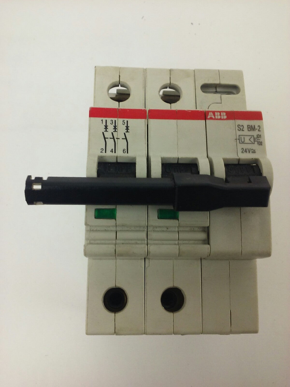 ABB, S2 BM-2, CIRCUIT BREAKER, K 20M, 3 POLE, 24V, 20A,S2BM2, NEW, NO SCREWS