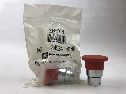Telemecanique ZB2BC4 Momentary Red Mushroom Head Operator Button