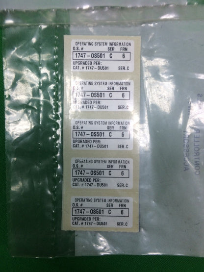 *LOT OF 2* ALLEN BEADLEY 1747-RL501 FIRMWARE UPGRADE LABELS QTY. 20