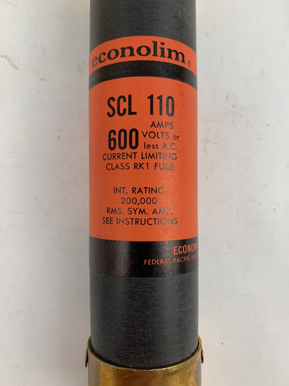 Economy Fuse SCLR110 110A 600V Class RK1 Fuse