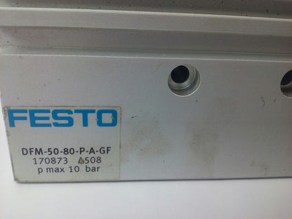 FESTO DFM-50-80-P-A-GF AIR CYLINDER DFM-50-80, PMAX= 10BAR, DFM5080PAGF