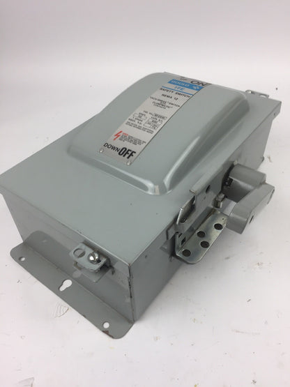 GOULD ITE NF251H VACU-BREAK SWITCH W/CLAMPMATIC CONTACTS 600 VAC 30 AMP 1 PHASE