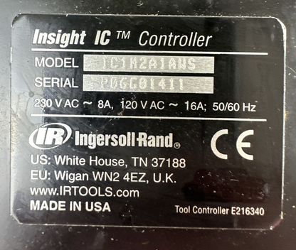 INGERSOLL RAND IC1M2A1AWS INSIGHT IC CONTROLLER 230/120VAC 8A/16A 50/60HZ