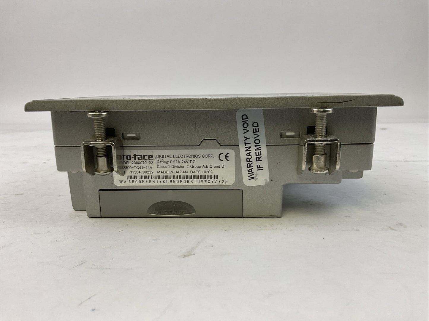 PRO-FACE 2980070-02 GP2300-TC41-24V TOUCH OPERATOR INTERFACE 24VDC