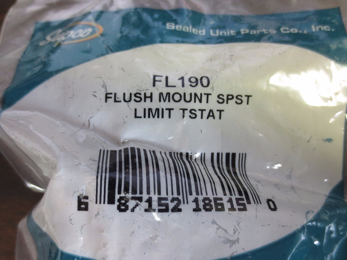 SUPCO FL190 FLUSH MOUNT SPST LIMIT THERMOSTAT - NEW SURPLUS - LOT of 2