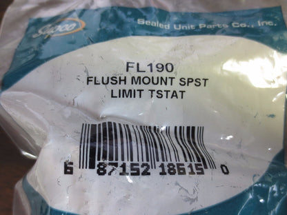 SUPCO FL190 FLUSH MOUNT SPST LIMIT THERMOSTAT - NEW SURPLUS - LOT of 2