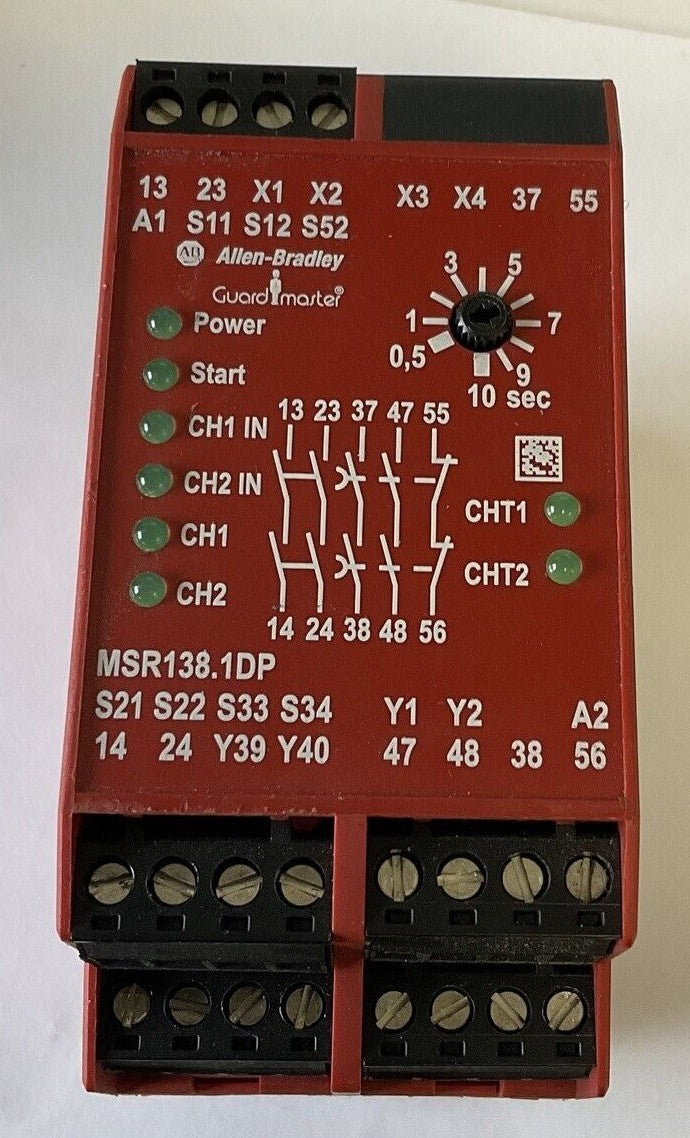 ALLEN BRADLEY 440R-M23088 SAFETY RELAY SER.B 24VAC/DC 50/60HZ