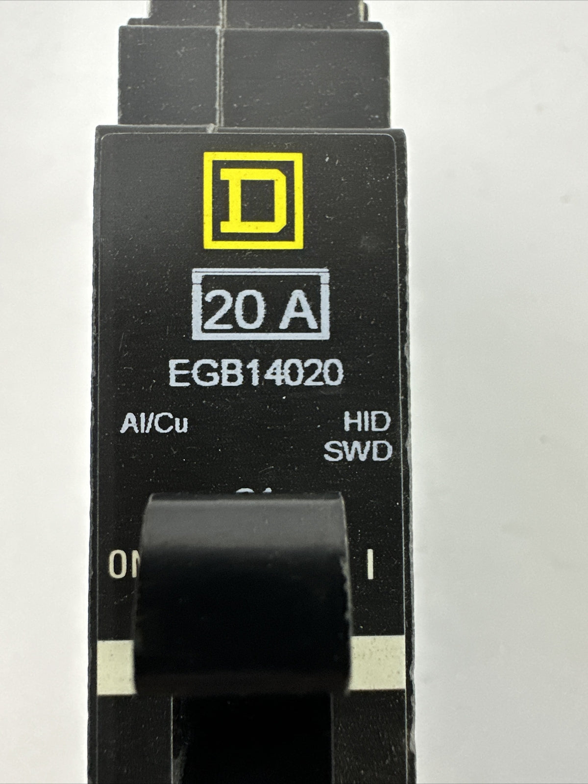SQUARE D EGB14020 CIRCUIT BREAKER 277VAC 20AMP 1POLE HACR TYPE
