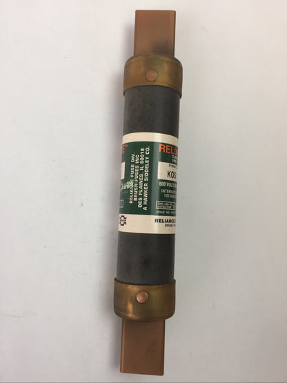 RELIANCE KOS175 CLASS K5 ONE TIME FUSE 175AMP 600VAC (LOT OF 3)