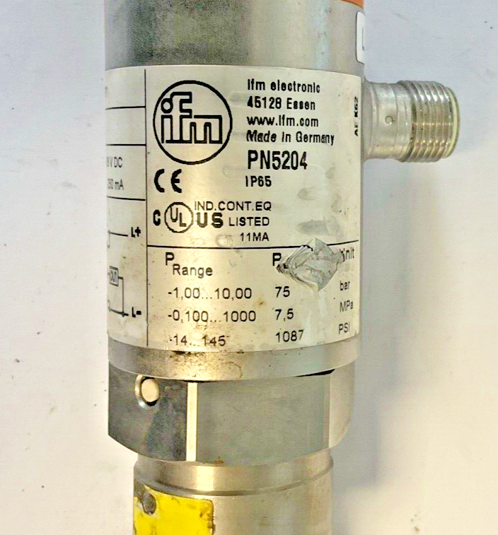 IFM PN5204 PRESSURE SWITCH 1/4NPT PSI 1087