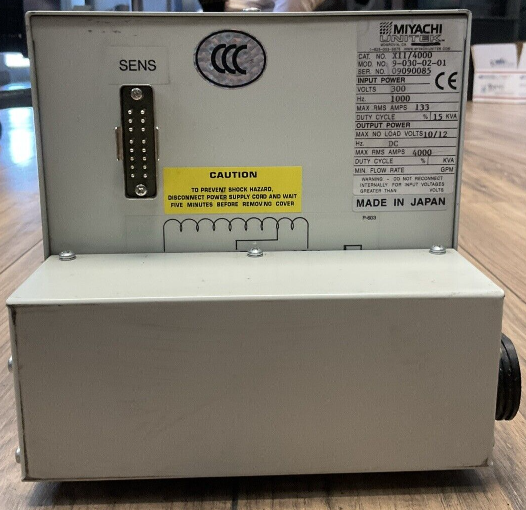 MIYACHI UNITEK X11/4000 9-030-02-01 HF INVERTER WELDING TRANSFORMER OUTPUT VDC