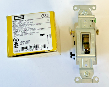 HUBBELL CS320 3-WAY SWITCH 20A 120/277A  ***LOTOF2***