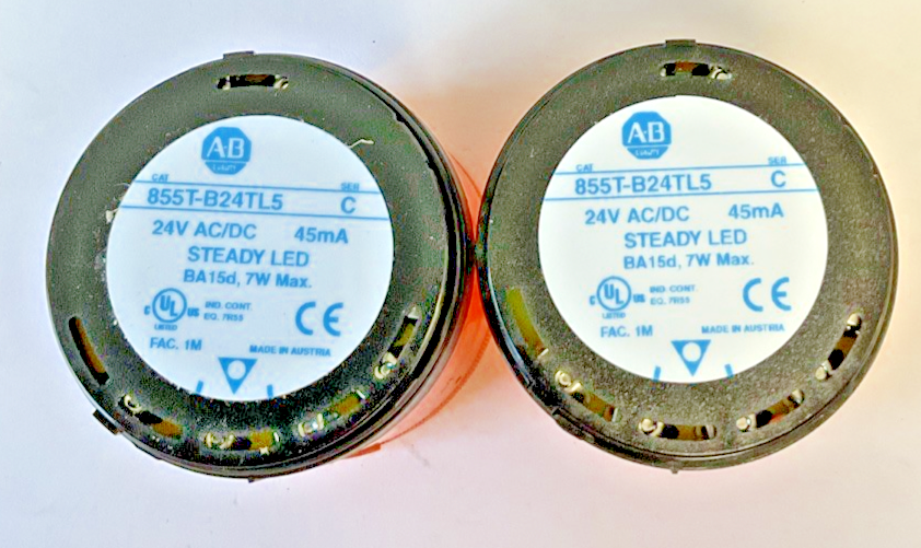 ALLEN BRADLEY 855T-B24TL5 STEADY LED LIGHT SER.C 45MA 7W ***LOTOF2***