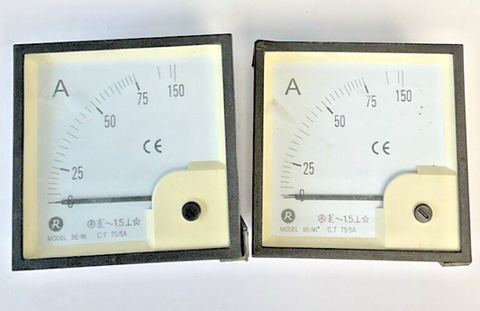 RISESUN BE-96 ANALOG PANEL METER C.T 75/5A ***LOTOF2***