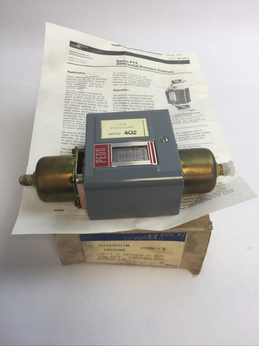 JOHNSON CONTROLS P74DA-8 DIFFERENTIAL PRESSURE CONTROL
