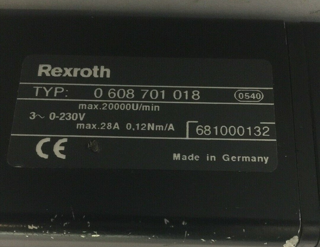 REXROTH 0608701018 DRIVE SPINDLE 0608720040 NUT RUNNER 0608801004 OFFSET DRIVE