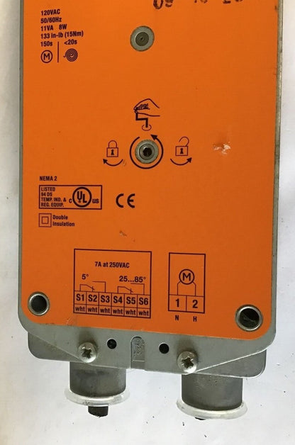 BELIMO AF120-S SPRING RETURN ACTUATOR 120VAC 50/60HZ 11VA 8W