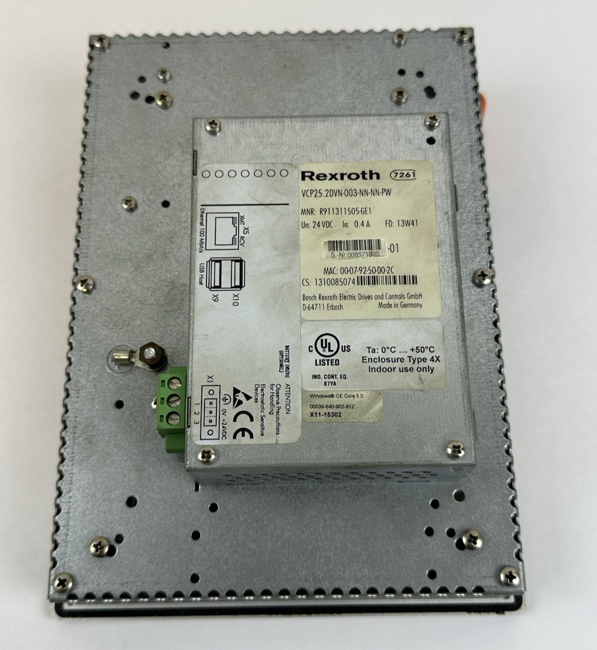 Rexroth IndraControl 5.7 Inch Display Touchscreen VCP25.2DVN-003-NN-NN-PW/24VDC