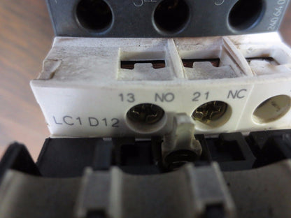 TELEMECANIQUE LC1-D12 CONTACTOR + LA1-DN04 CONTACT BLOCK