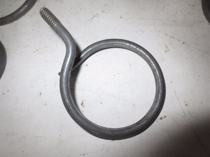 GALVANIZED BRIDLE RINGS - 2" - 1/4" THREAD - NEW SURPLUS - LOT of 10