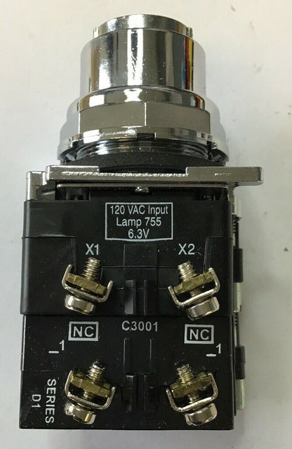 CUTLER HAMMER 10250T463C47-3 PUSH/PULL BUTTON 3POS 2NC ***MISSING RED CAP***