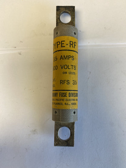 Economy Fuse RFS35 35A 600V Fuse “Lot of 6”