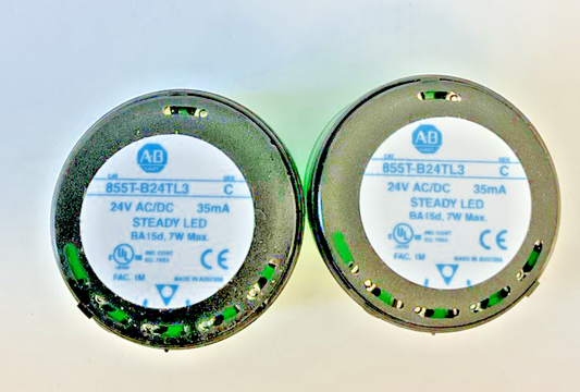 ALLEN BRADLEY 855T-B24TL3 STEADY LED LIGHT 7W SER.C 35MA ***LOTOF2***