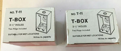 AMERICAN ELECTRIC T-11 PERFECT LINE T-BOX W/ COVER ***LOTOF2***