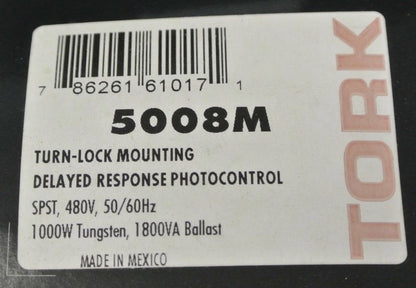 TORK 5008M PHOTOCONTROL / PHOTOELECTRIC SWITCH / 480VAC / NEW SURPLUS