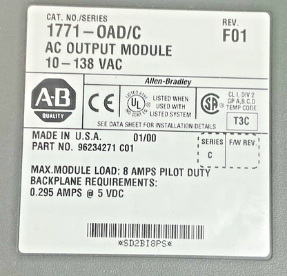 1771-OAD/C OUTPUT MODULE REV.F01 SER.C