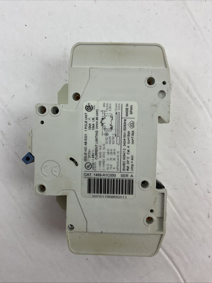ALLEN BRADLEY 1489-A1C050 SER A CIRCUIT BREAKER 277VAC 5A 1489-ABH12 (LOT OF  2)