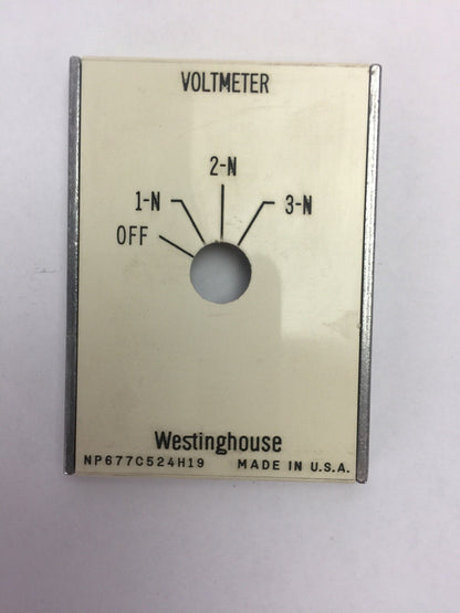 WESTINGHOUSE 505A702G05 TYPE W2 SWITCH 600V 20A ROTARY SWITCH