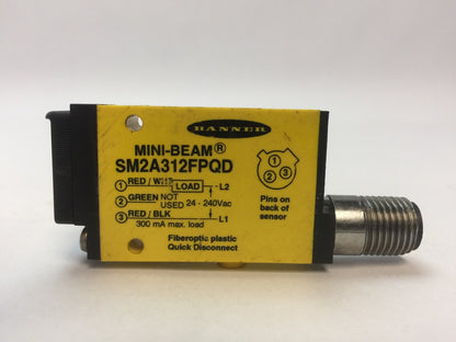 BANNER SM2A312FPQD PHOTOELECTRIC SENSOR